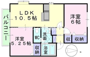 エクセレンス早島Bの物件間取画像